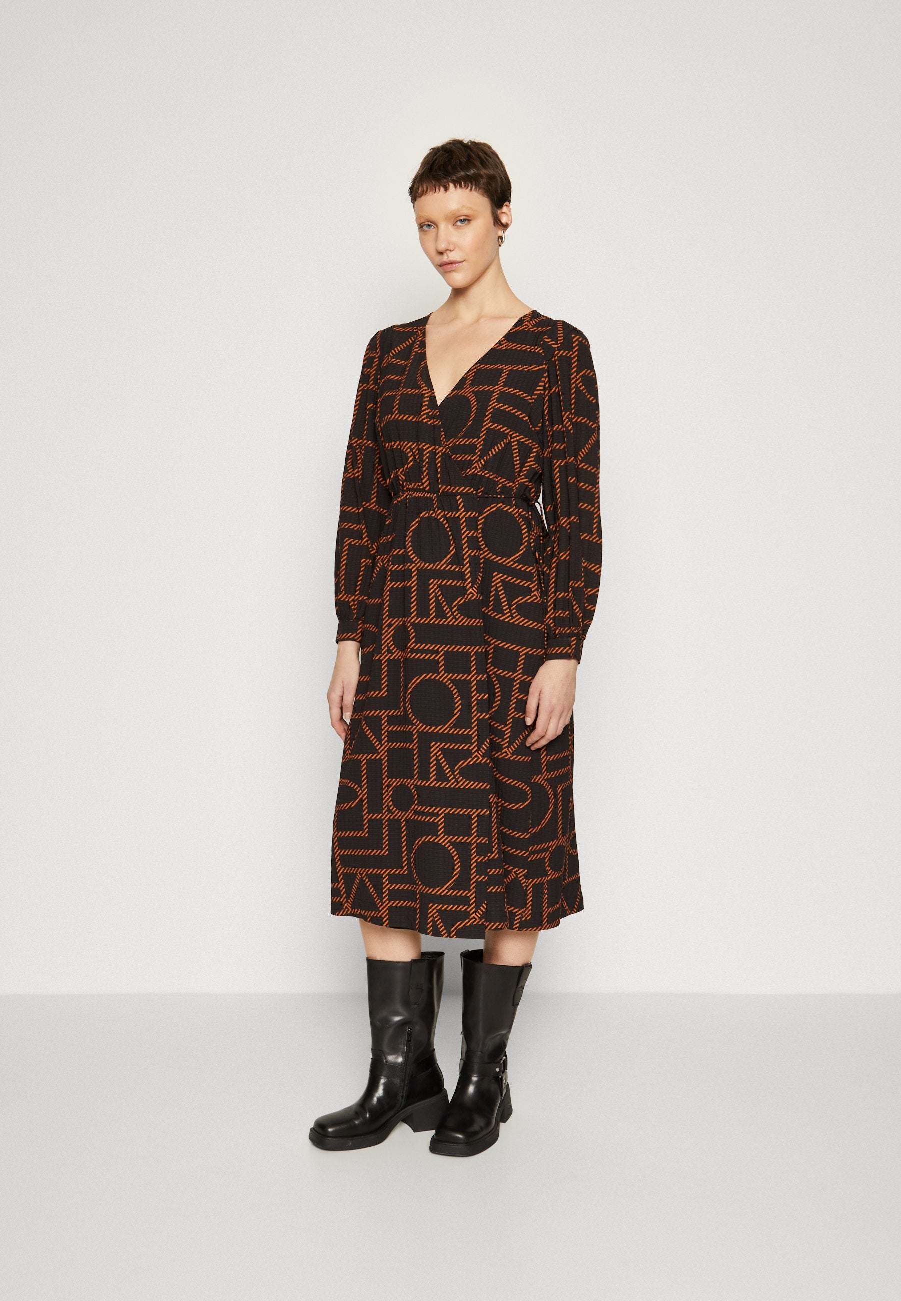 Object OBJHONNE MIDI WRAP DRESS