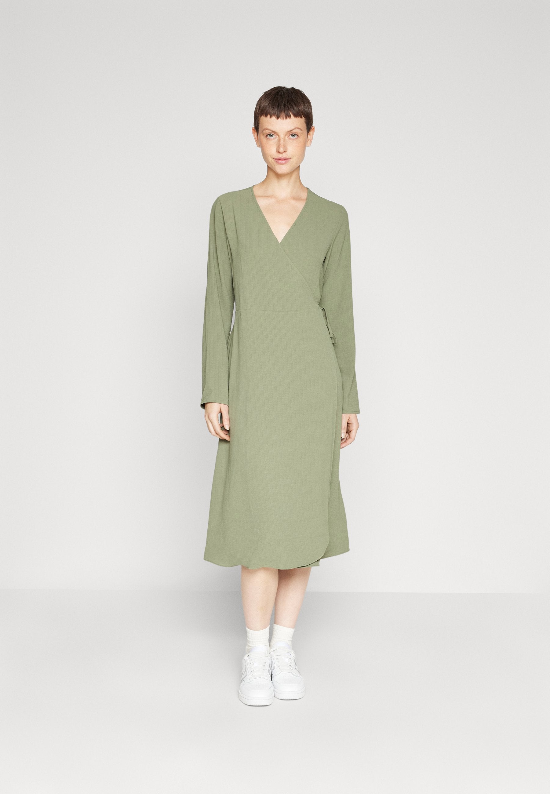 VILA VILOVIE NEW WRAP MIDI DRESS