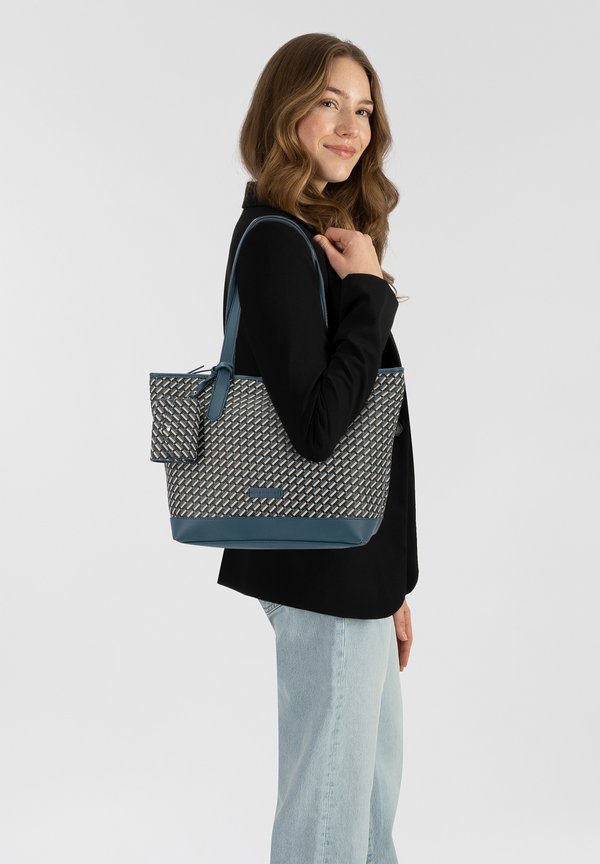 TOM TAILOR XENIA ZIP SHOPPER L - Handbag - blue