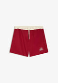 Bershka SHORT WITH PATCH - BERMUDA SHORTS - Tracksuit bottoms - dark red