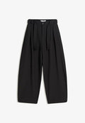 Bershka TAILORED BARREL WITH BELT  - Trousers - black