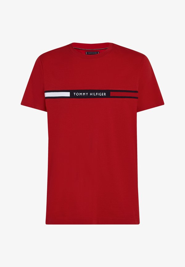 Tommy Hilfiger HILFIGER CHEST INSERT TEE - Print T-shirt - medium red