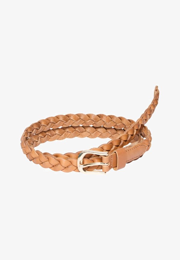 Vero Moda VMHELLE BELT - Braided belt - cognac