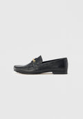 Tommy Hilfiger LEATHER TH MONOGRAM HORSEBIT CHAIN LOAFERS - Slip-ons - black