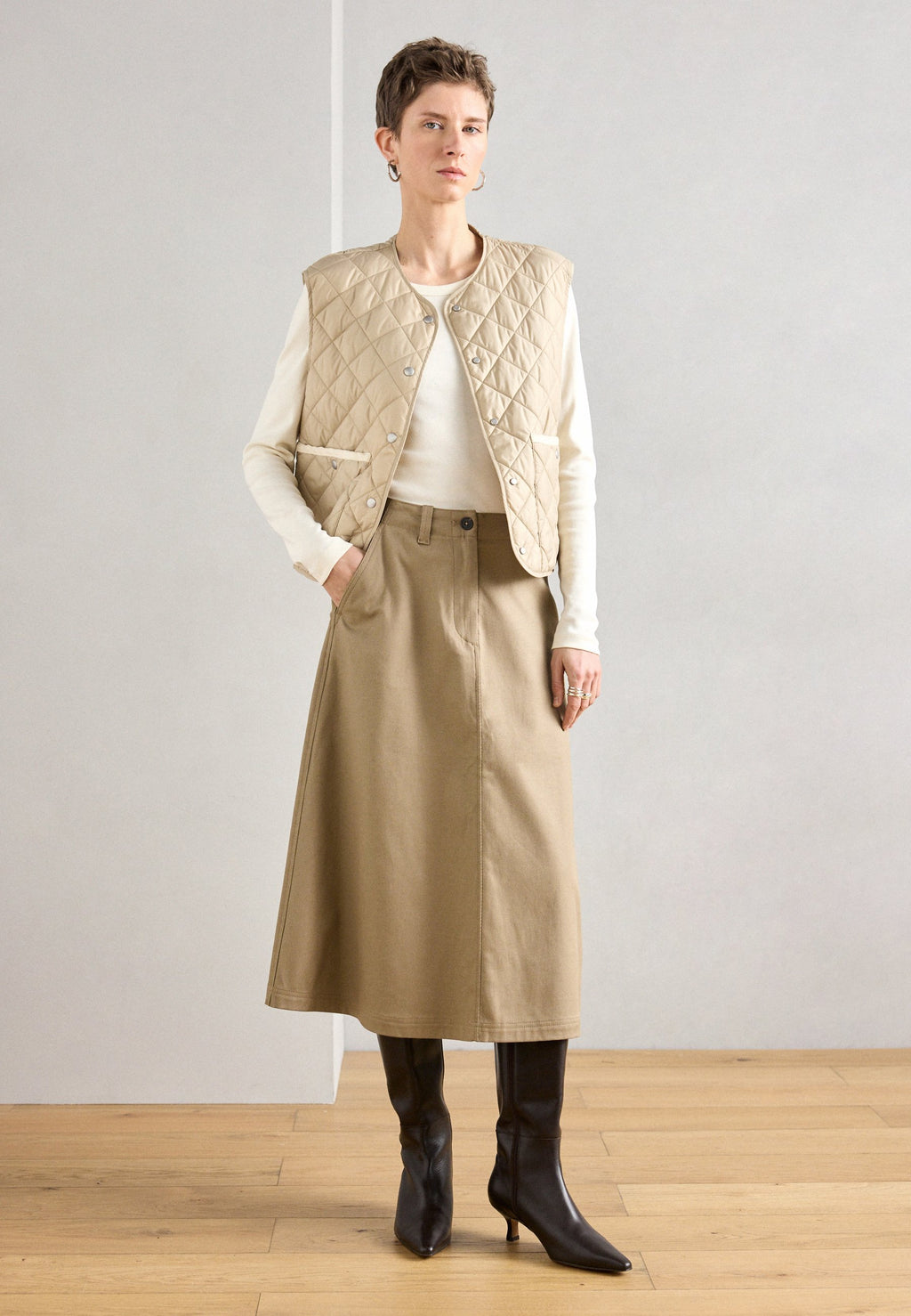Marc O'Polo VEST QUILTED PATCHED POCKETS