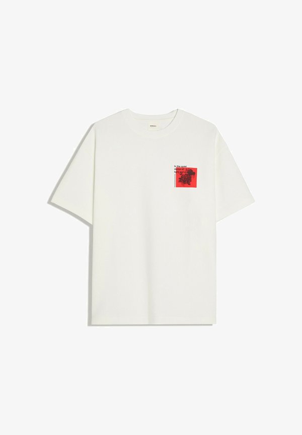Bershka SHORT SLEEVE PRINT T-SHIRT - Print T-shirt - white