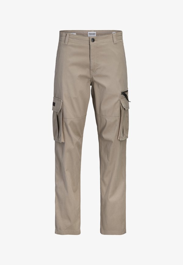 Jack & Jones JPSTKANE DOVER ZIP - Cargo trousers - crockery