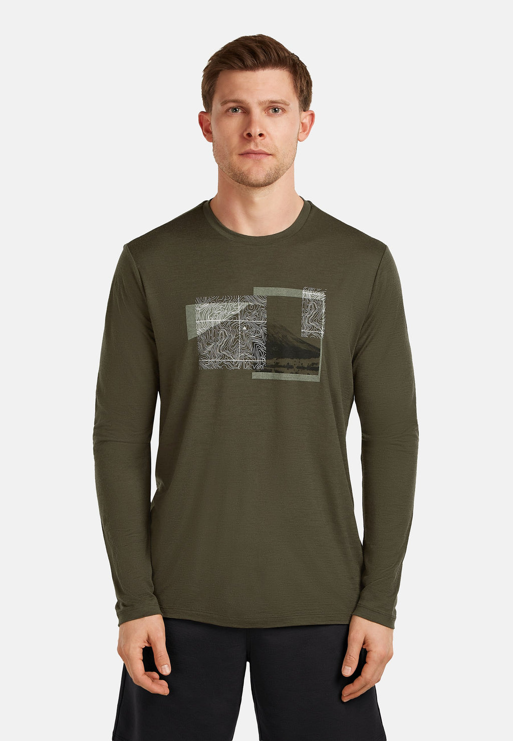 icebreaker M MER 150 TECH LITE LS TEE PEAK BAL