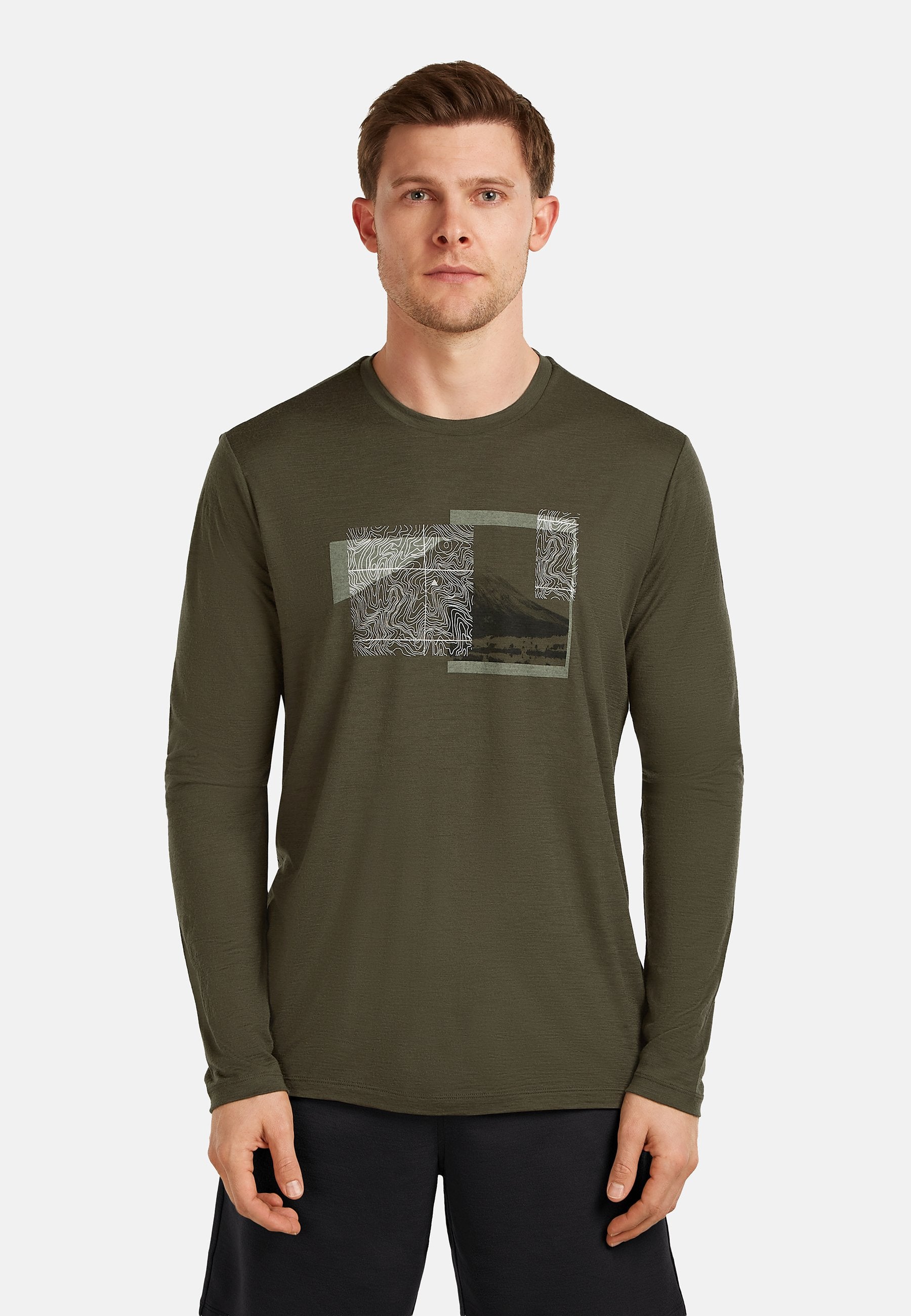 icebreaker M MER 150 TECH LITE LS TEE PEAK BAL