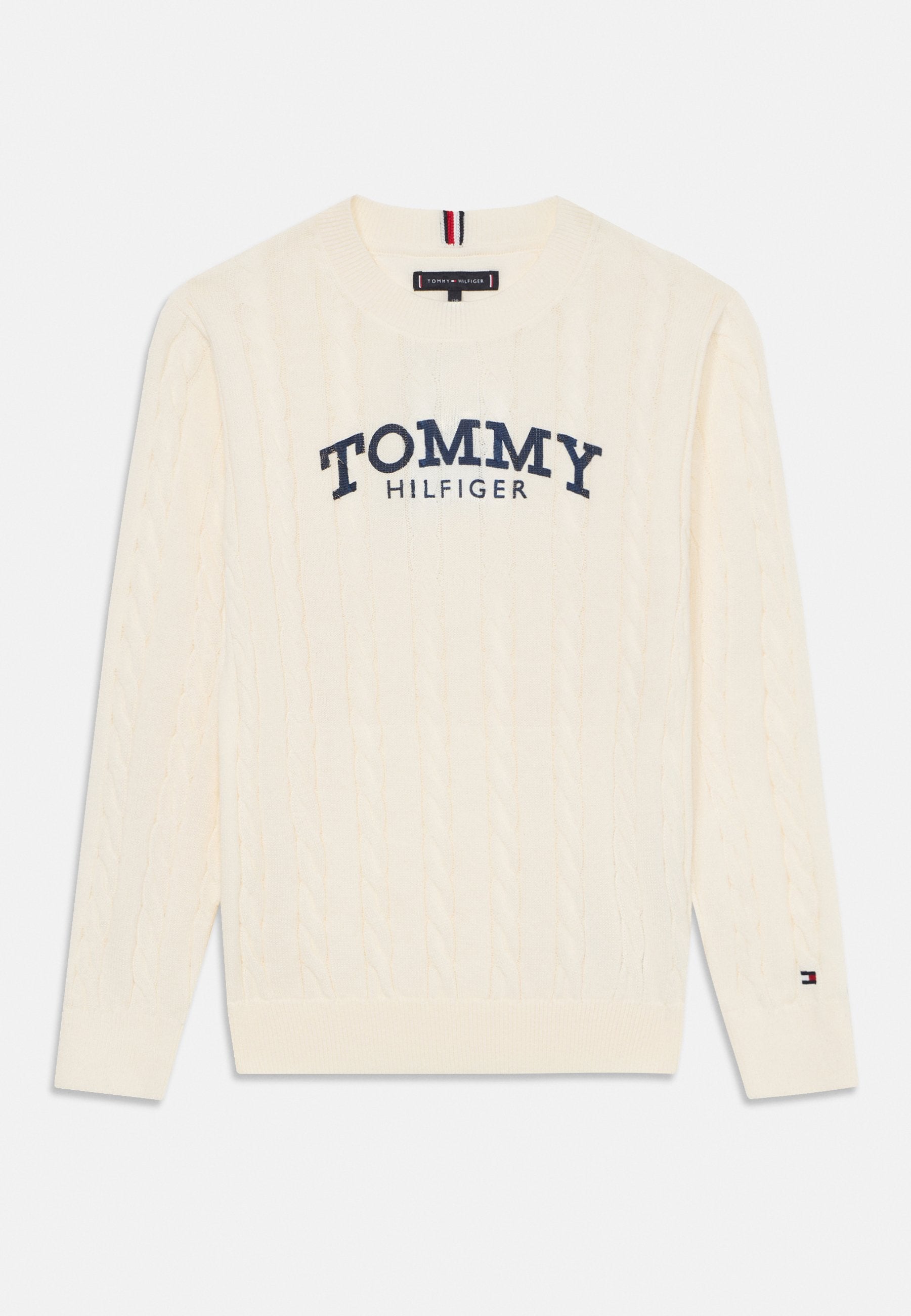 LOGO CABLE KNIT JUMPER Media 1
