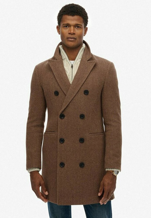 Superdry & Co MERCHANT TOWN - Classic coat - camel brown herringb