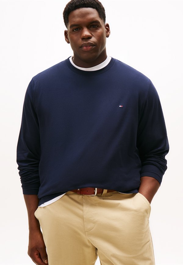 Tommy Hilfiger SLIM FIT TEE - Long sleeved top - desert sky