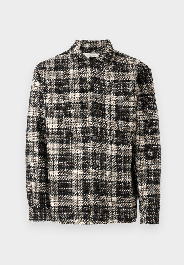 Jack & Jones JORGREENE THREAD CHECK OVERSHIRT - Shirt - black