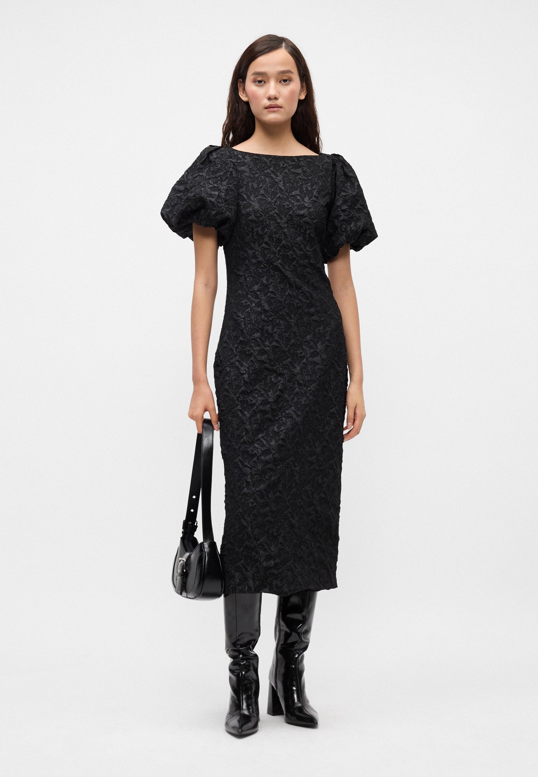 Gina Tricot PUFF SLEEVE MIDI DRESS