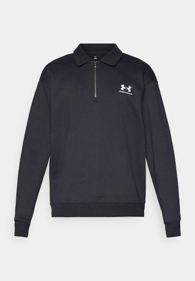 Under Armour ICON COLLAR 1/4 ZIP - Sweatshirt - black