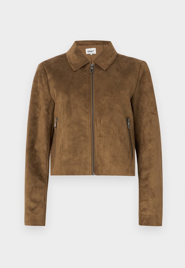 ONLY ONLTULIP - Faux leather jacket - cognac
