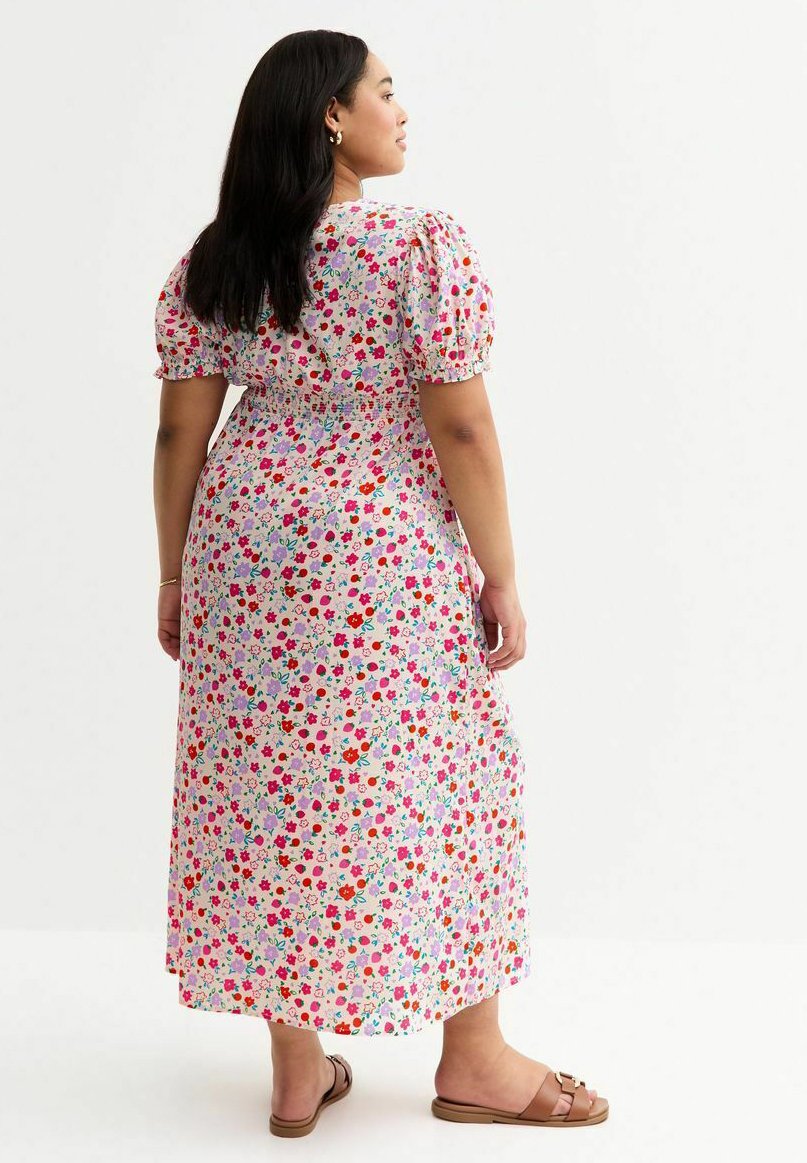 New Look Curves CURVES FLORAL PRINT MIDI