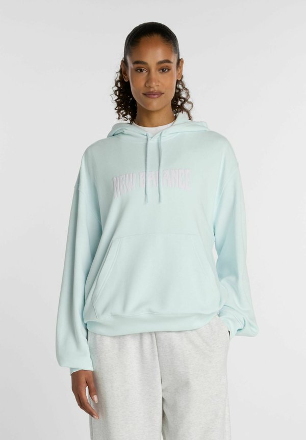 New Balance WAVY OVERSIZED HOODIE - Hoodie - glint blue blue