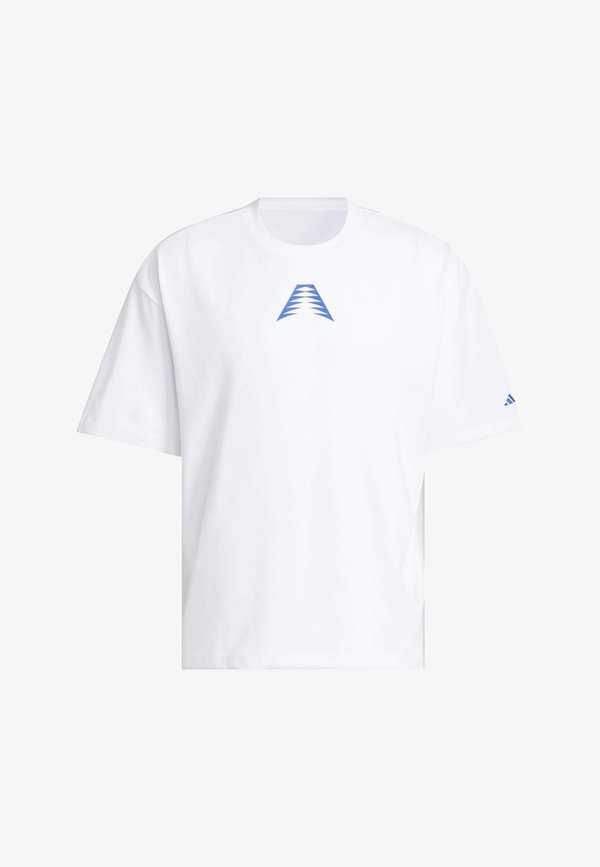 adidas Performance ANTED BT2 TEE - Print T-shirt - white   lucid blue