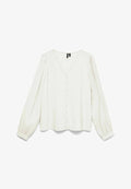 Vero Moda TOP VMLOUISA TOP - Blouse - snow white