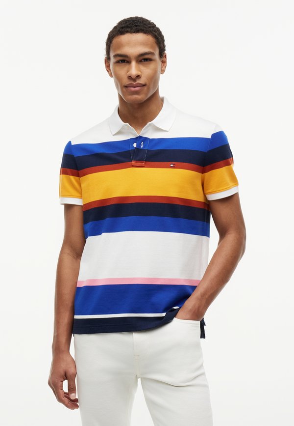Tommy Hilfiger VARIED ROADMAP - Polo shirt - blue stripe / multi 02