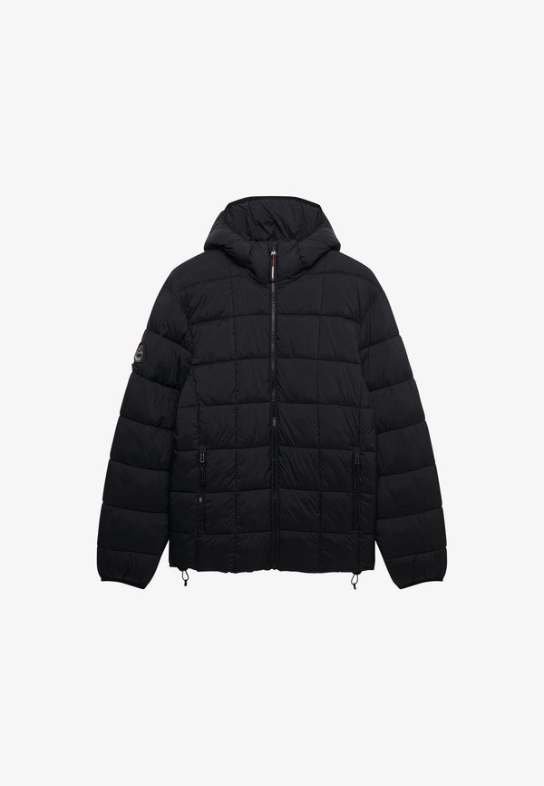 Superdry & Co HOODED BOX QUILT FUJI LITE  - Winter jacket - black