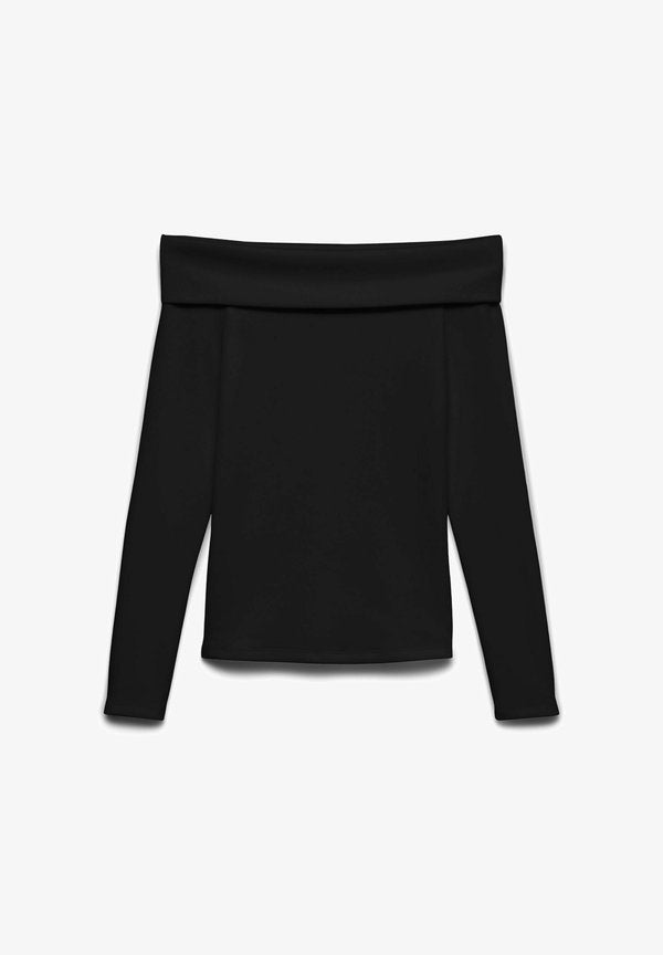 Vero Moda Off shoulder VMMILLE - Long sleeved top - black