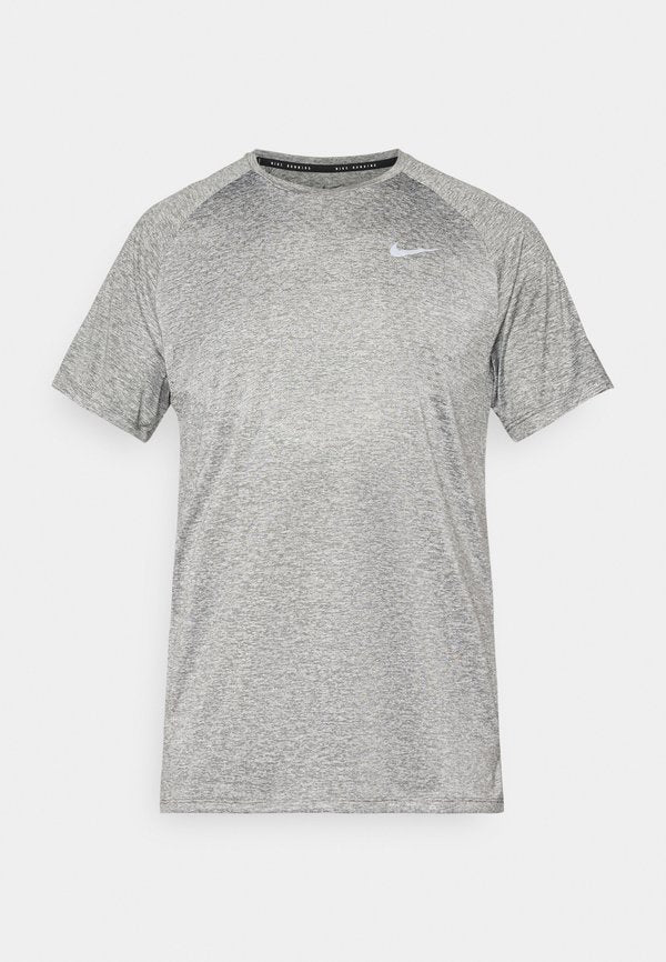 Nike Performance STRIDE - Sports T-shirt - smoke grey/heather/reflective silver-coloured