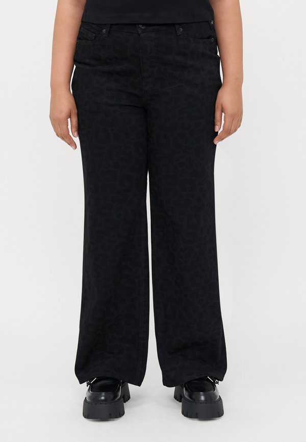 Vero Moda Curve Wide-fit VMCTESSA High rise Wide Leg Fit - Wide Leg - black denim