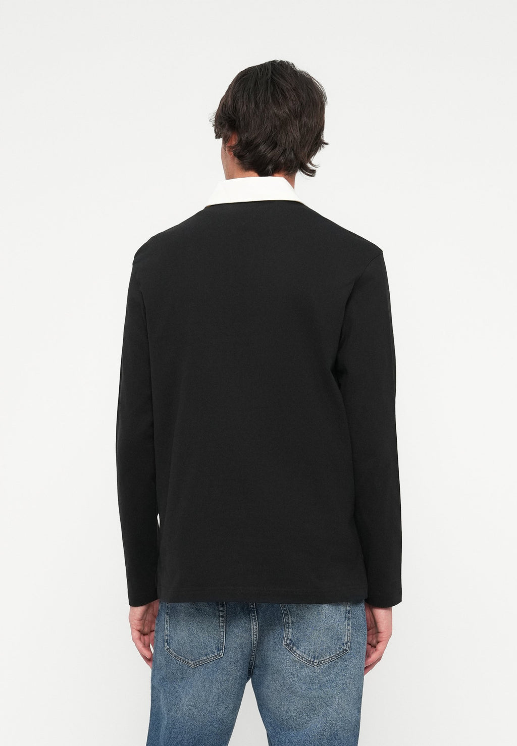 LOGO APPLIQUÉ RELAXED RUGBY POLO SHIRT Media 4