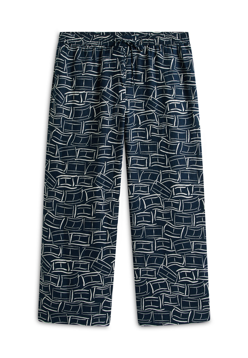 CURVE RELAXED PURE LINEN TROUSERS Media 1