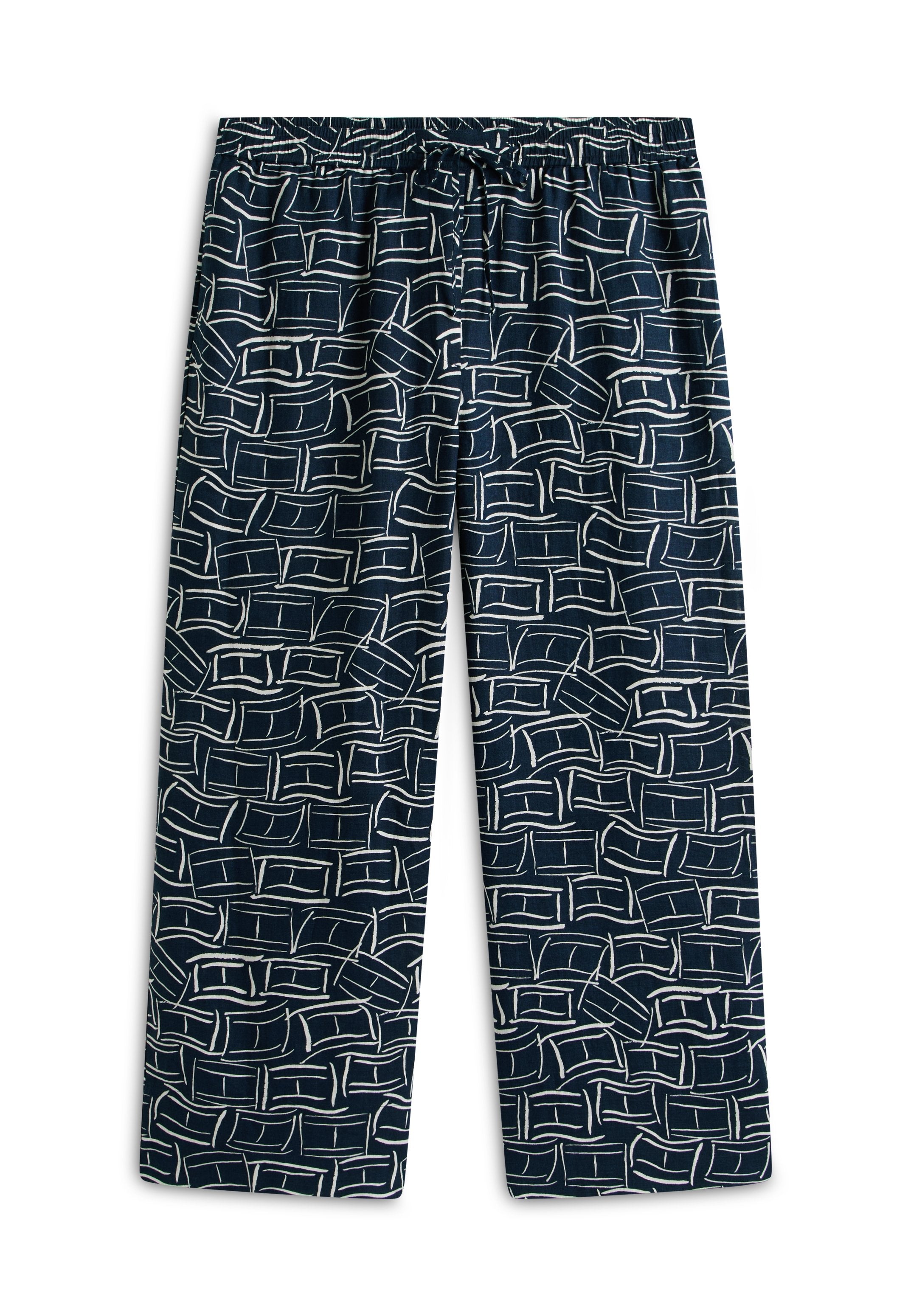 CURVE RELAXED PURE LINEN TROUSERS Media 1
