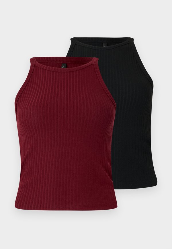 ONLY ONLEMMA 2 PACK - Top - black/ruby wine