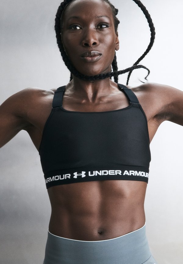 Under Armour CROSSBACK HIGH - High support sports bra - ultimate black/white