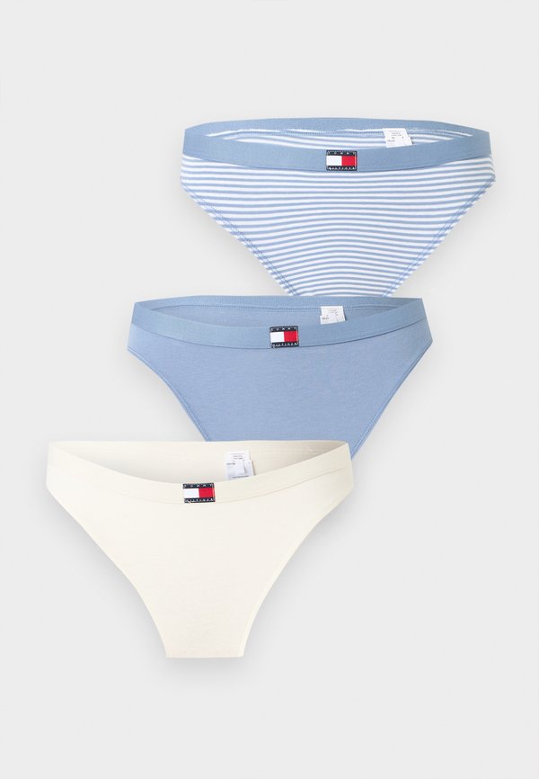Tommy Hilfiger HERITAGE 3 PACK  - Briefs - ivory/brisk blue