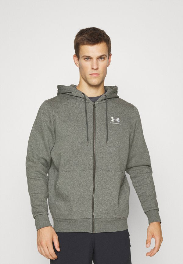 Under Armour ICON FLEECE - Zip-up sweatshirt - pitch gray medium heather/white