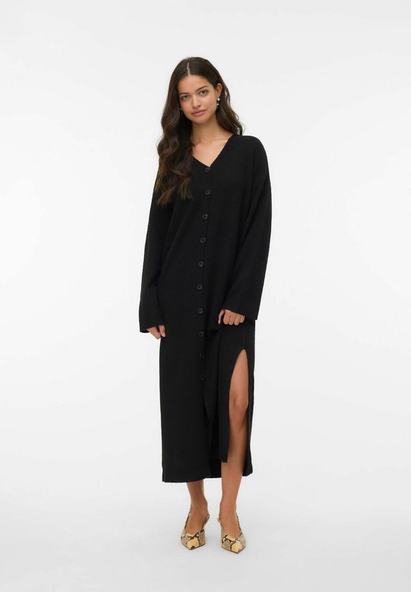 Vero Moda Knitted AWNINNA Long - Jumper dress - black
