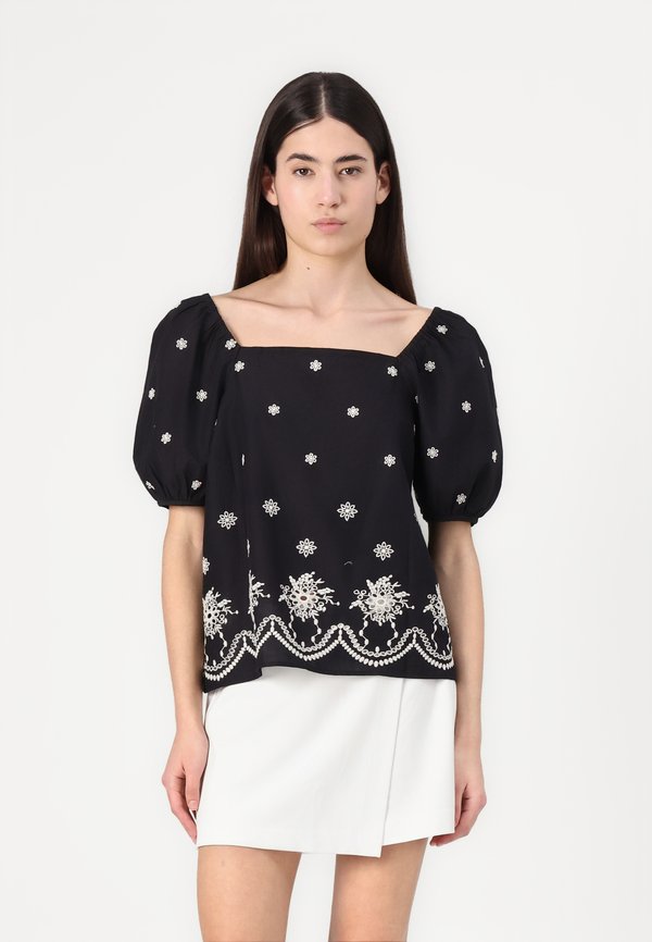 Vero Moda VMTASJA - Blouse - black/white