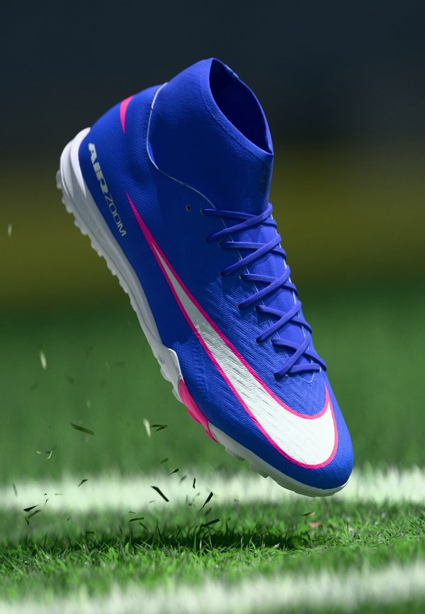 Nike Performance ZM 10 ACADEMY TF - Firm-ground football boots - racer blue/white