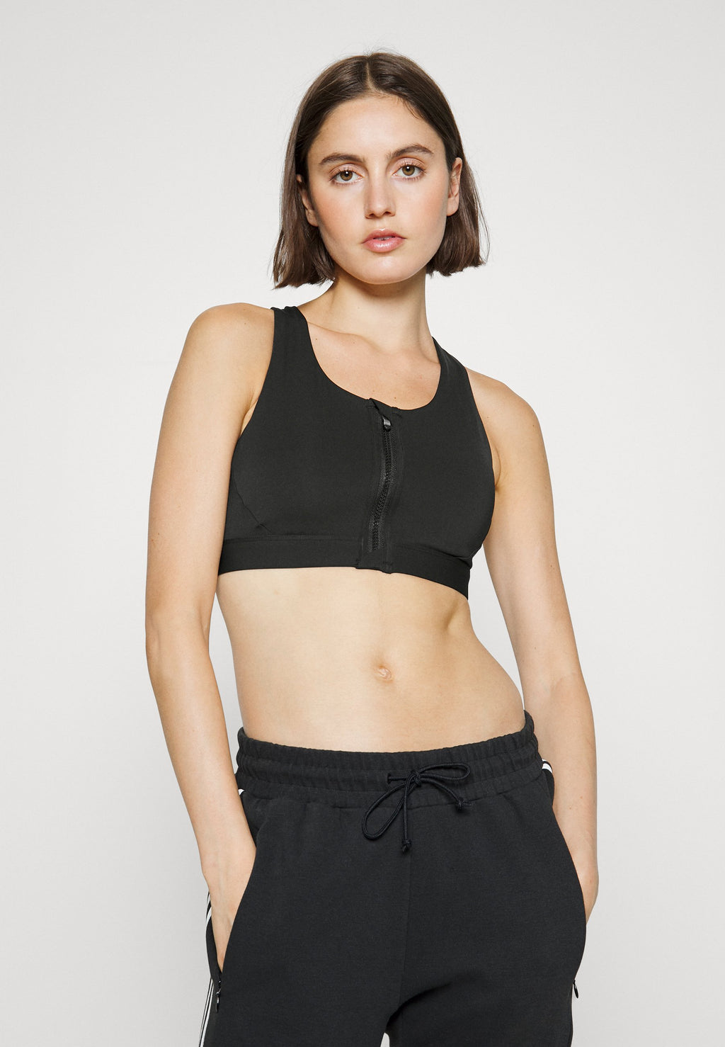 Athleta ULTIMATE ZIP FRONT BRA D-DD