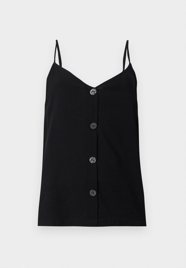 ONLY ONLNELLY LIFE BUTTON SINGLET SOLID - Top - black
