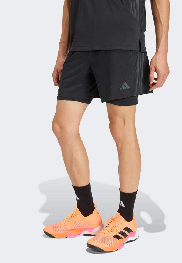 adidas Performance TECH ESSENTIALS WORKOUT - 2-in-1 shorts - black
