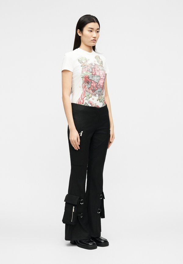 OFF-WHITE BELT FLARE PANTS