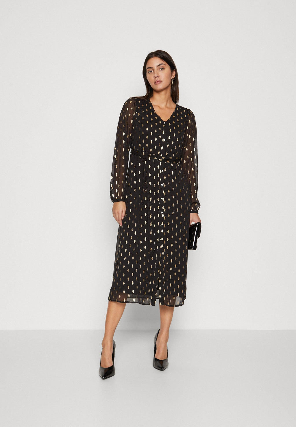 ONLANINE FOIL SHIRT DRESS Media 2