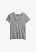 Superdry & Co SUPERDRY STUDIOS SLUB EMBROIDERED T-SHIRT.. - Basic T-shirt - silver metallic