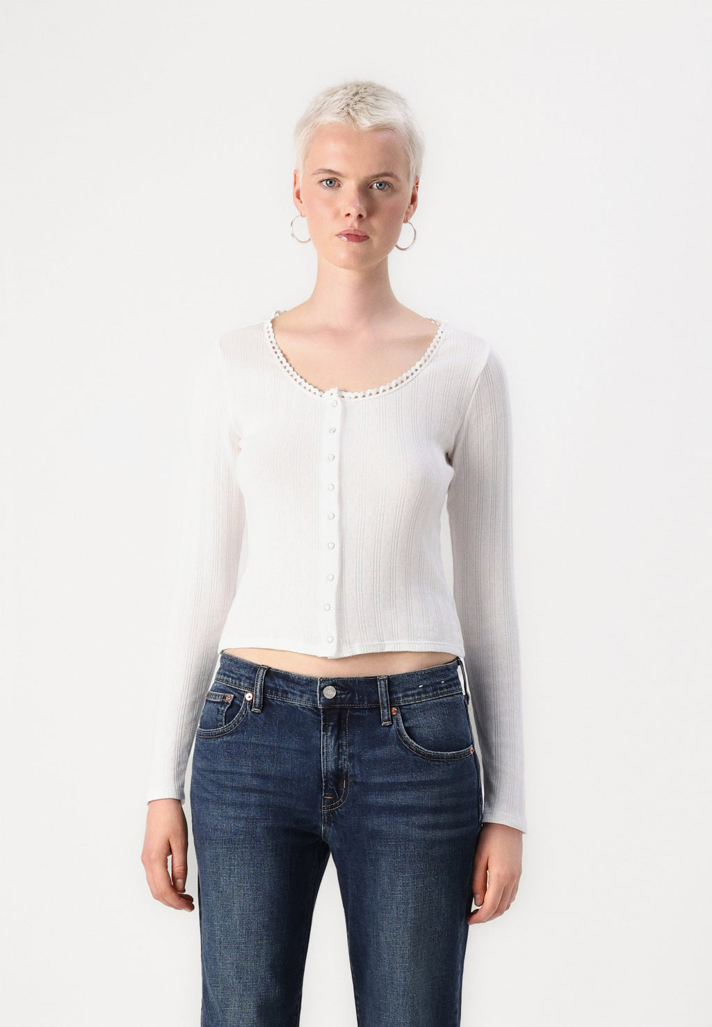 GAP POINTELLE SCOOP CARDI