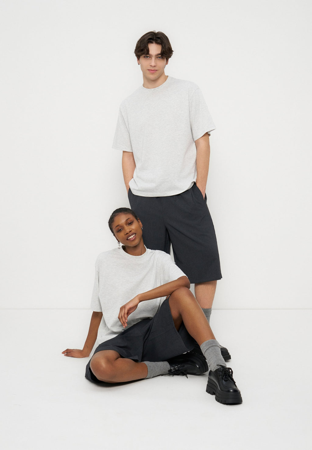 YOURTURN UNISEX 2PACK BASIC BOXY FIT