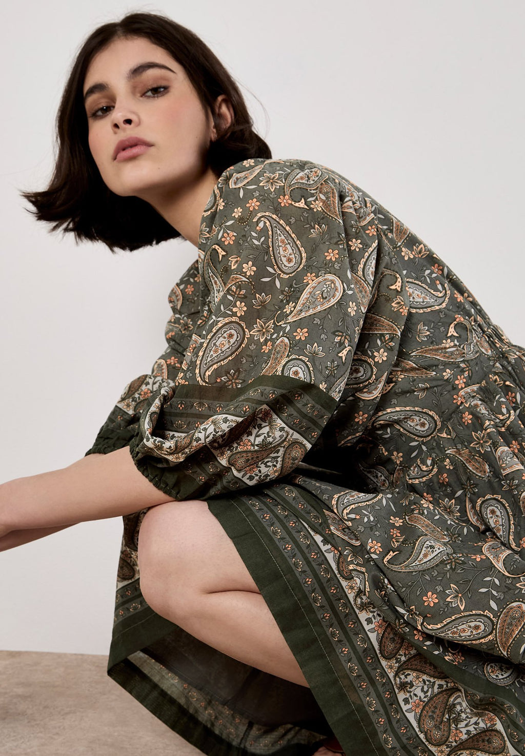 Apricot PAISLEY PRINT