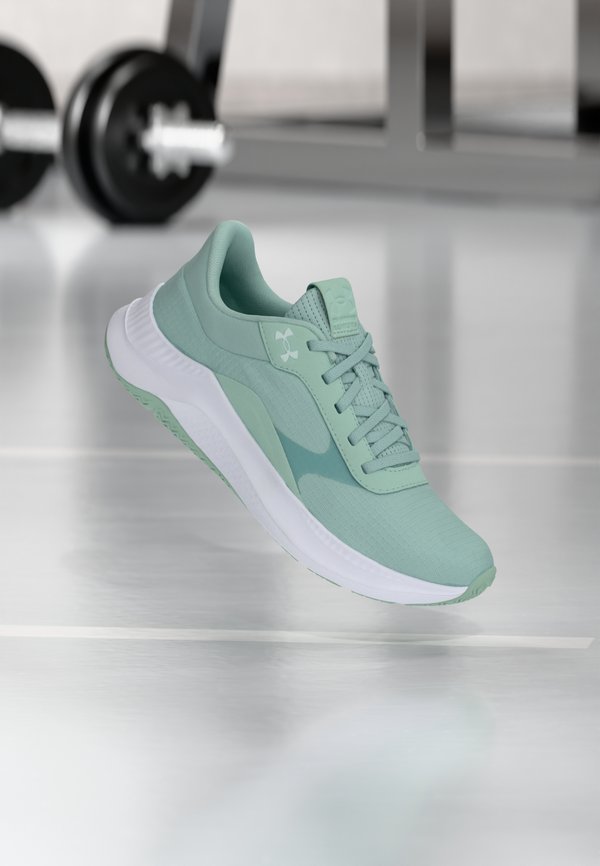 Under Armour AURORA 3 - Training shoe - enamel blue/white/illusion green
