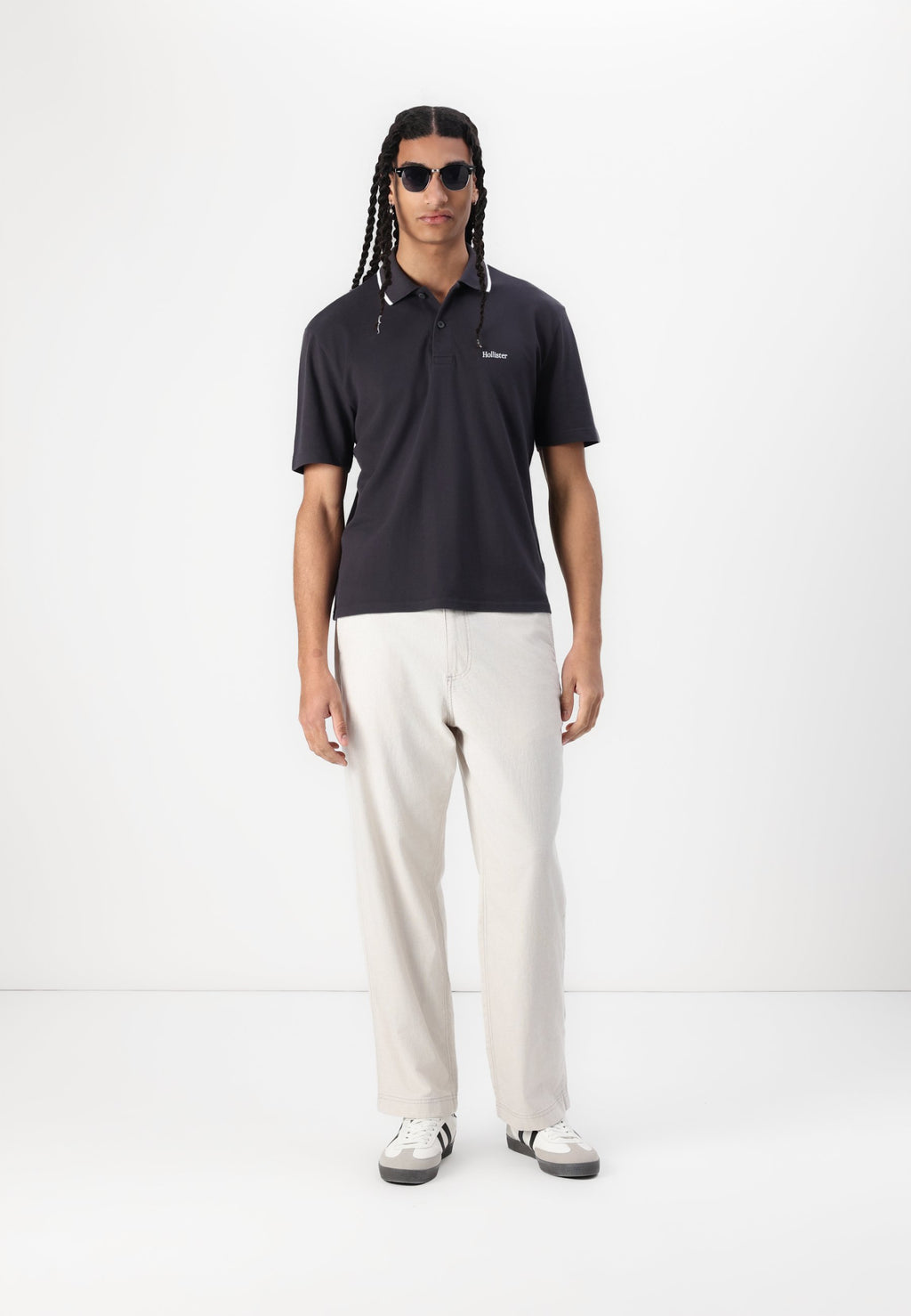 Hollister Co. Linen-Blend Flex-Waist Baggy Pants